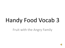 Handy Vocab * Food