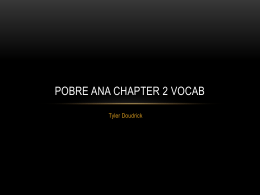 Pobre Ana Chapter 2 Vocab