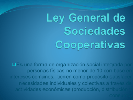 Ley General de Sociedades Cooperativas