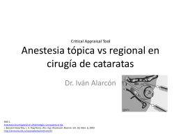Anestesia tópica vs regional en cirugía de cataratas