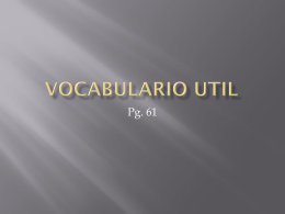 Vocabulario util p.61