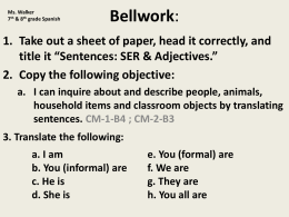Bellwork: