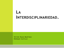 La Interdisciplinariedad. - HPC