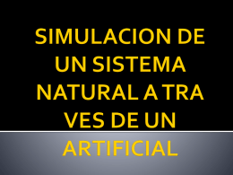 SIMULACION DE UN SISTEMA NATURAL A TRA VES