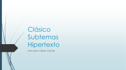 Clásico Subtemas Hipertexto