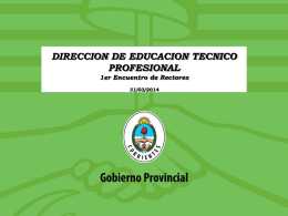 Encuentro de Rectores - Dirección de Educación Técnico Profesional