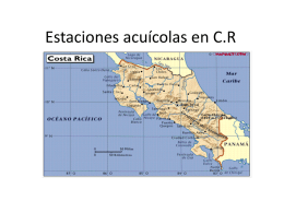 Estaciones acuícolas en C.R