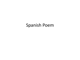 Spanish Poem - hchshileman
