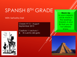 SPANISH 7th grade - SenoritaHall