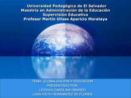 Universidad Pedagógica de El Salvador Maestría en Administración