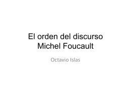 El orden del discurso Michel Foucault