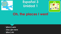 Español 3 Unidad 1 Vocabulario