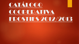 CATÁLOGO COOPERATIVA FROSTIES 2012/2013