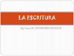 LA ESCRITURA - nancycuyubamba