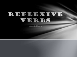 Reflexive verbs