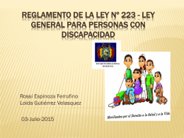 Ley NÂº 223 - Loida Gutierrez y Rossi Espinoza