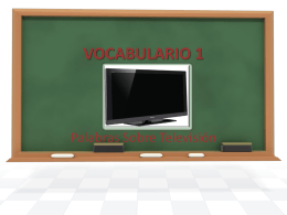 VOCABULARIO 1