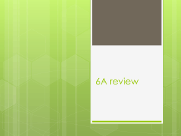 6A review - profepickett
