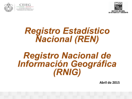 Registro Nacional de Información Geográfica (RNIG)