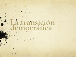 Transición y Democracia