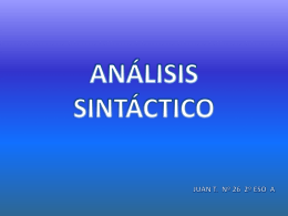 13º ANÁLISIS SINTÁCTICO (Juan T)