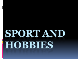 Sport and hobbies - English2 Cbtis 52