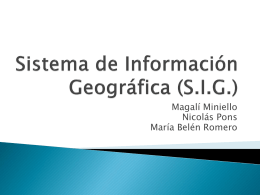Sistema de Información Geográfica (G.I.S.)