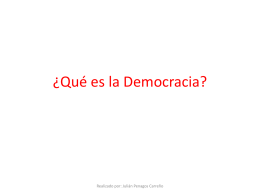 ¿Qué es la Democracia?