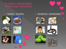 gustos y aversiones