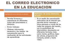 EL CORREO ELECTRONICO EN LA EDUCACION