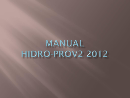 Manual HydroPro 2012 - ProyectoHidraulica