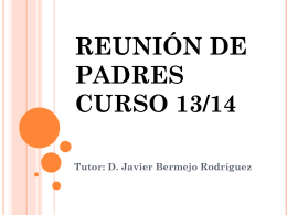 REUNIÓN DE PADRES CURSO 13-14