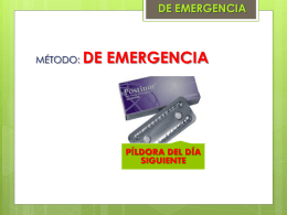 MÉTODO: DE EMERGENCIA - embarazoenadolescentesqroo