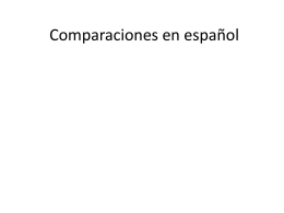 Comparaciones en español