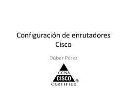 Configuración de enrutadores Cisco
