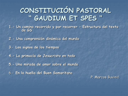 CONSTITUCIÓN PASTORAL “ GAUDIUM ET SPES