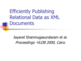 Efficiently Publishing Relational Data as XML