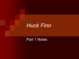 Huck Finn - Winston-Salem/Forsyth County Schools