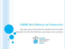 GMMP 2015 Módulo de Formación