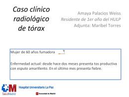 Caso clínico radiológico de tórax