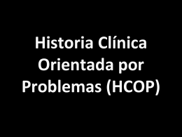 Historia Clínica Orientada a Problemas (HCOP)