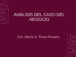 ANÁLISIS DEL CASO DEL NEGOCIO CAPÍTULO 2