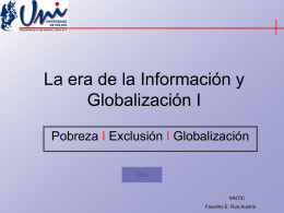 La era de la Información y Globalización I