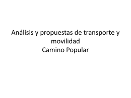 Análisis y propuestas de transporte y movilidad