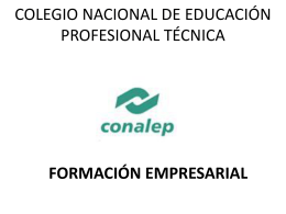 COLEGIO NACIONAL DE EDUCACIÓN PROFESIONAL TÉCNICA