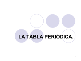 LA TABLA PERIÓDICA. - MSc. Alba Veranay Díaz