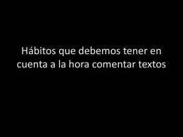 Hábitos que debemos tener en cuenta a la hora