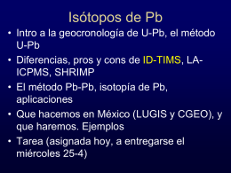 Geocronología de U-Pb en zircones y otros