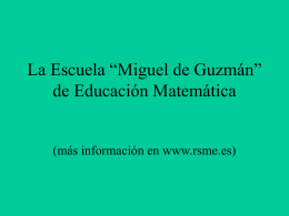 Las Escuelas “Miguel de Guzmán de Educación