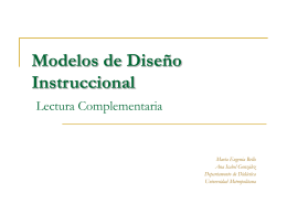 Modelos de Diseño Instruccional Lectura